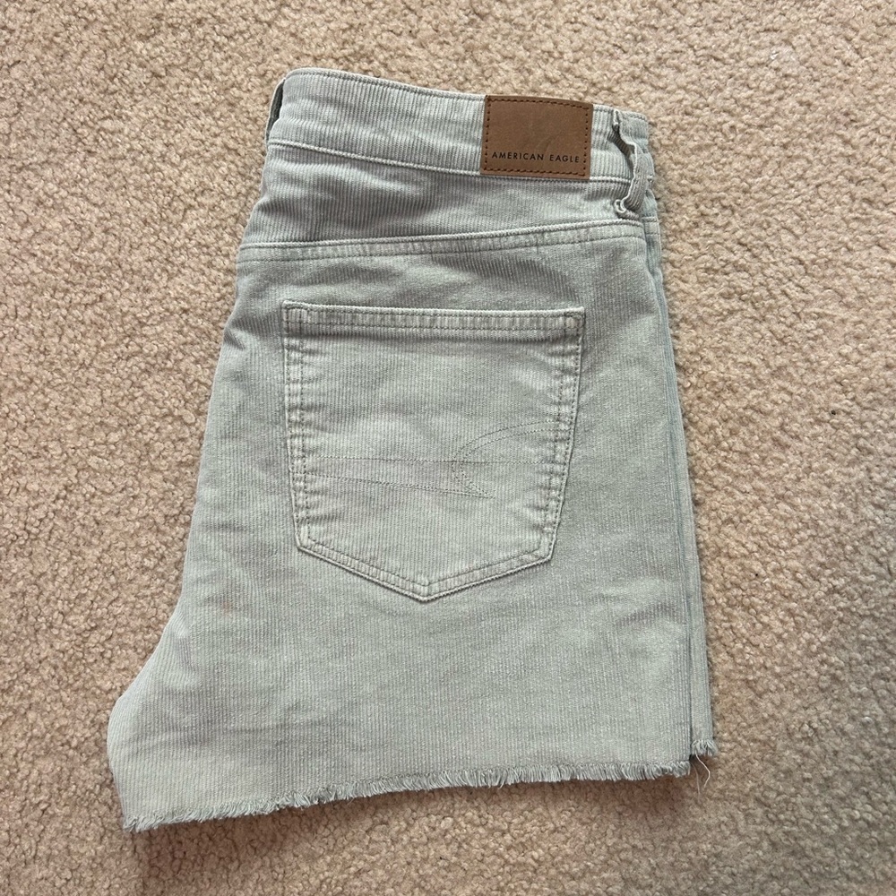 American Eagle Green Corduroy Shorts Size 8